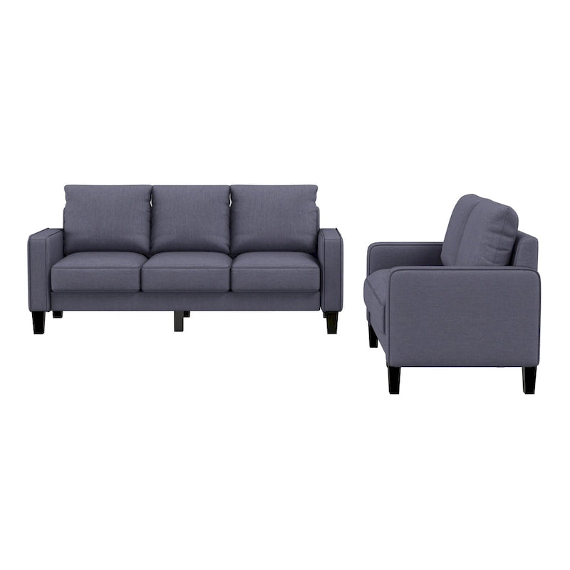 Sofá de tela beige para sala de estar moderna 2+3