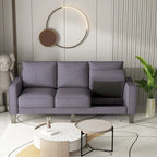 Sofá de tela beige para sala de estar moderna 2+3