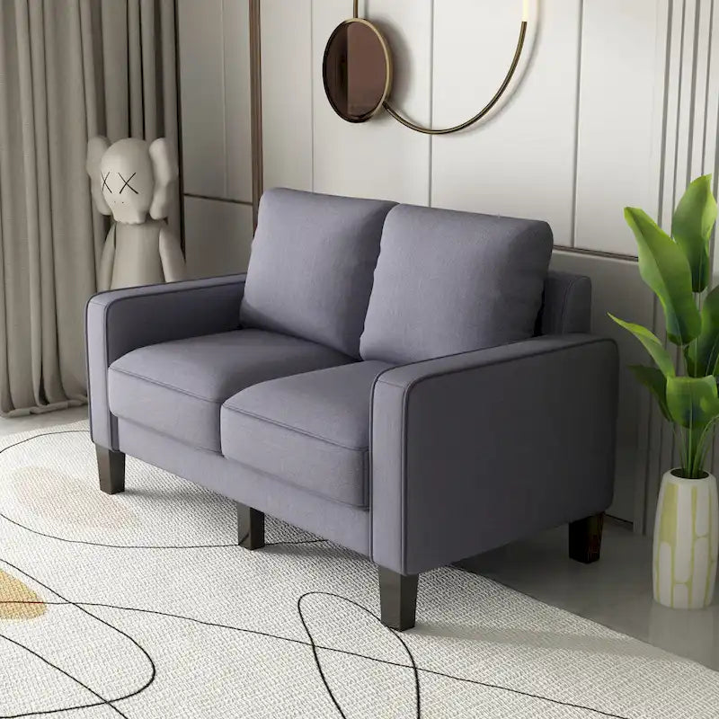 Sofá de tela beige para sala de estar moderna 2+3