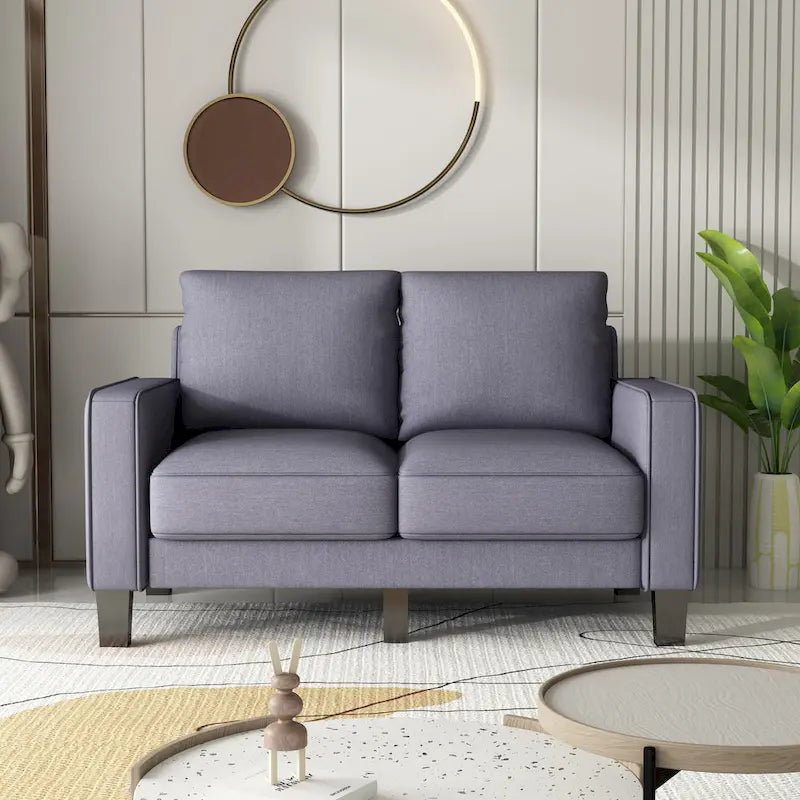 Sofá de tela beige para sala de estar moderna 2+3