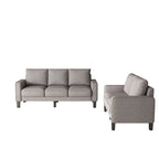 Sofá de tela beige para sala de estar moderna 2+3