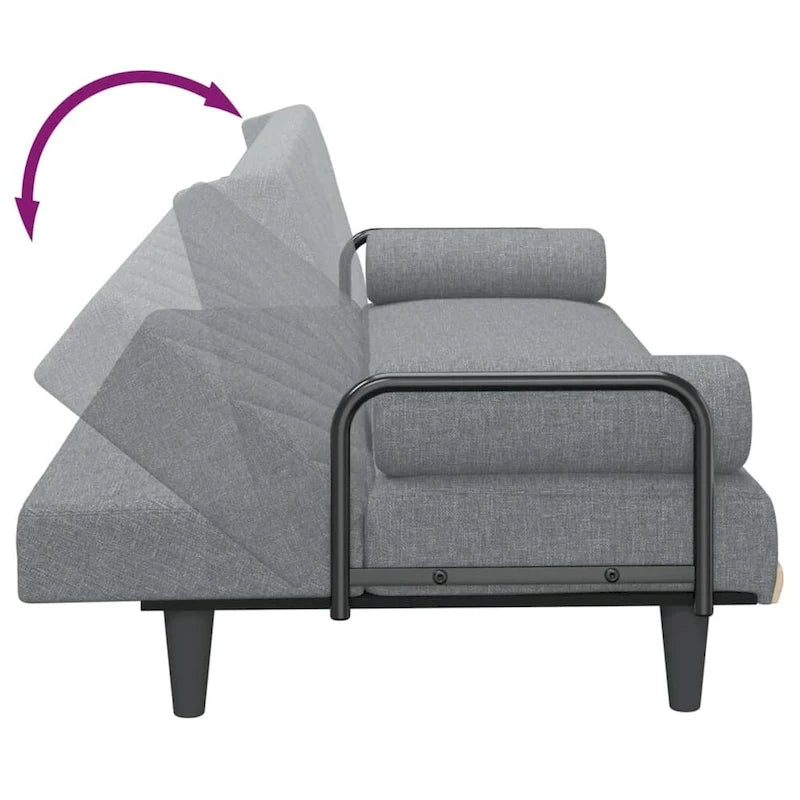 Sofá cama con reposabrazos Sofá sillón reclinable de tela - 80.7 x 35 x 27.6