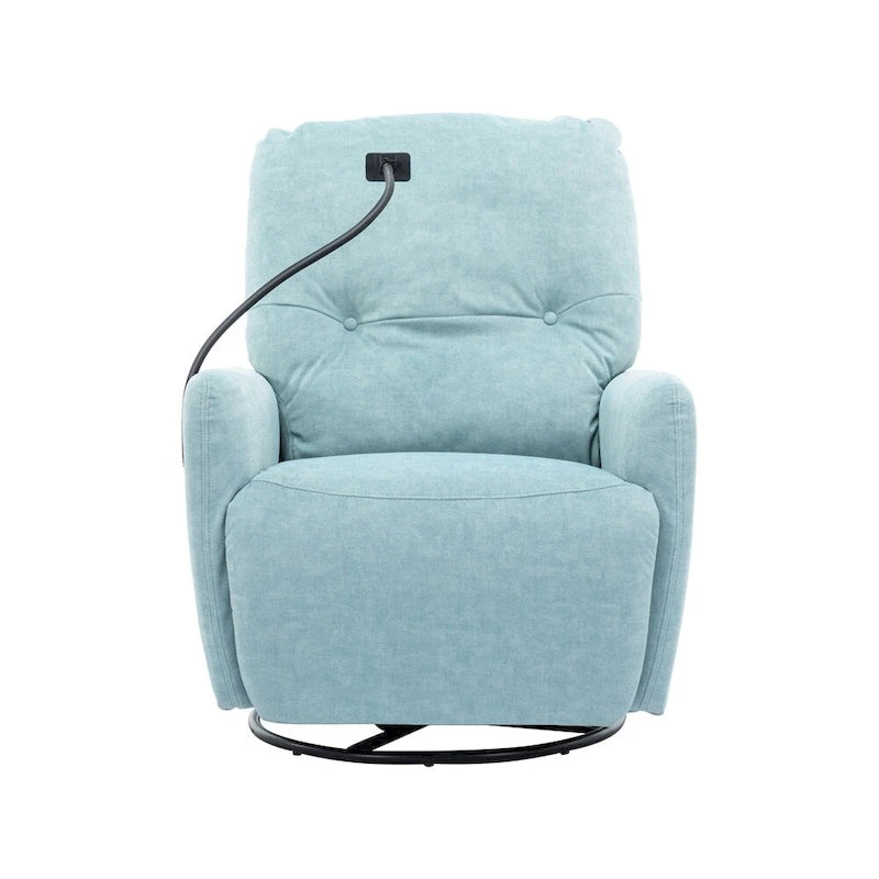 Sillón reclinable eléctrico giratorio de 270 grados con soporte para teléfono