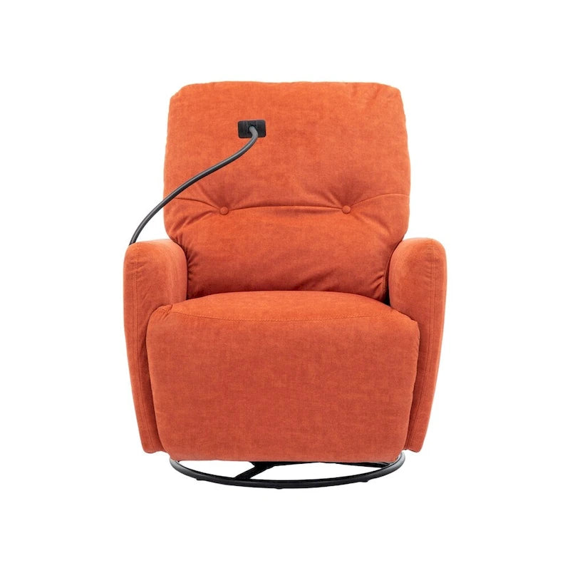 Sillón reclinable eléctrico giratorio de 270 grados con soporte para teléfono