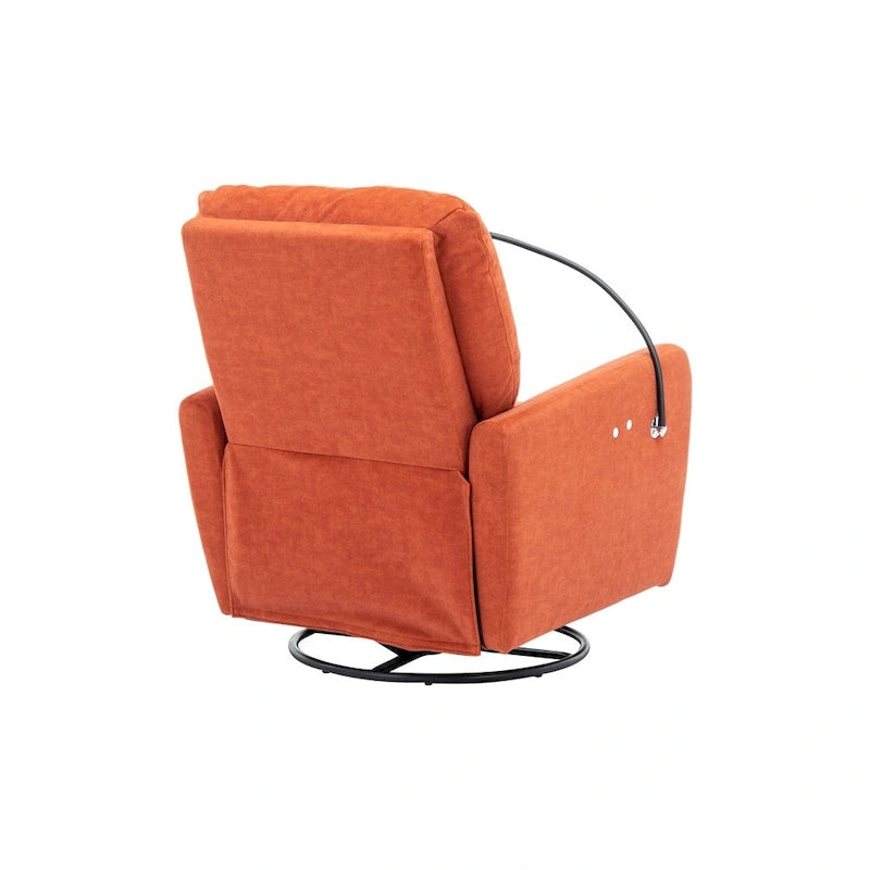 Sillón reclinable eléctrico giratorio de 270 grados con soporte para teléfono