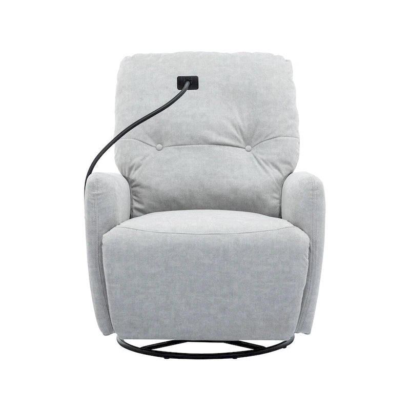 Sillón reclinable eléctrico giratorio de 270 grados con soporte para teléfono