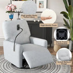 Sillón reclinable eléctrico giratorio de 270 grados con soporte para teléfono