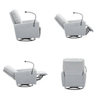Sillón reclinable eléctrico giratorio de 270 grados con soporte para teléfono