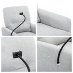Sillón reclinable eléctrico giratorio de 270 grados con soporte para teléfono