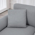 Sofá seccional de tela con sofá cama reversible, sofá seccional moderno en forma de L con cojines, patas de madera