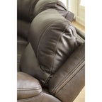 Seccional reclinable eléctrico de 5 piezas Dunleith Brown - 123W x 123D x 43H