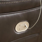 Seccional reclinable eléctrico de 5 piezas Dunleith Brown - 123W x 123D x 43H