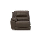 Seccional reclinable eléctrico de 5 piezas Dunleith Brown - 123W x 123D x 43H